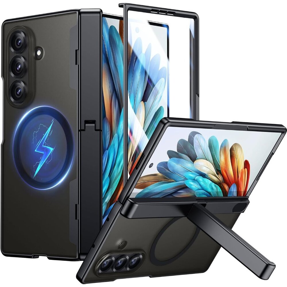 Magnetic case for Samsung Galaxy Z Fold 7 MagSafe hinge protection kickstand